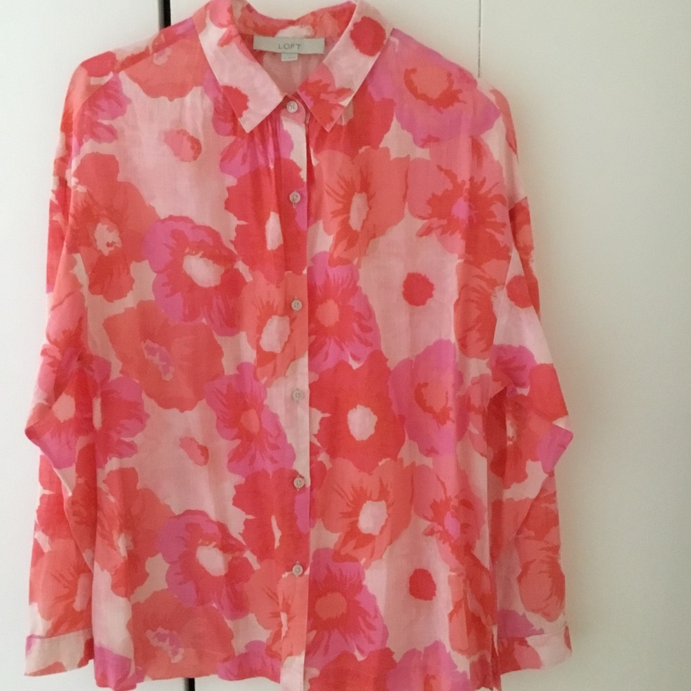 Loft 100% Cotton Blouse size S